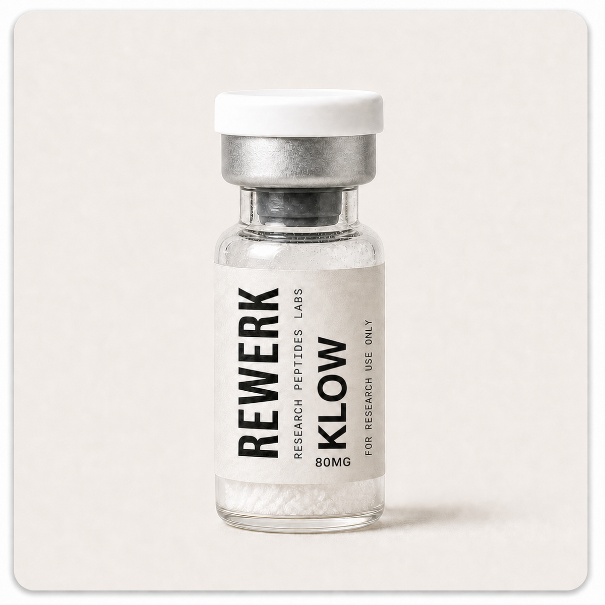 REWERK KLOW 80mg research peptide blend vial — GHK-Cu, BPC-157, TB-500, KPV
